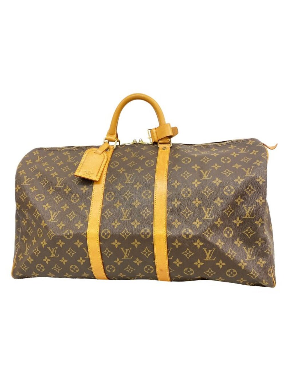 Louis Vuitton Boston Bag Monogram Keepall 55 Brown